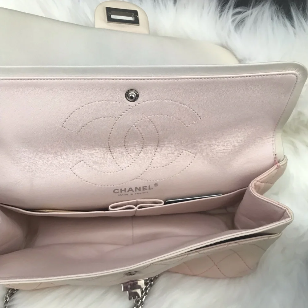 💞 CHANEL 💞 BARBIE OMBRE 2.55 DOUBLE FLAP QUILTED - Picture 9 of 16